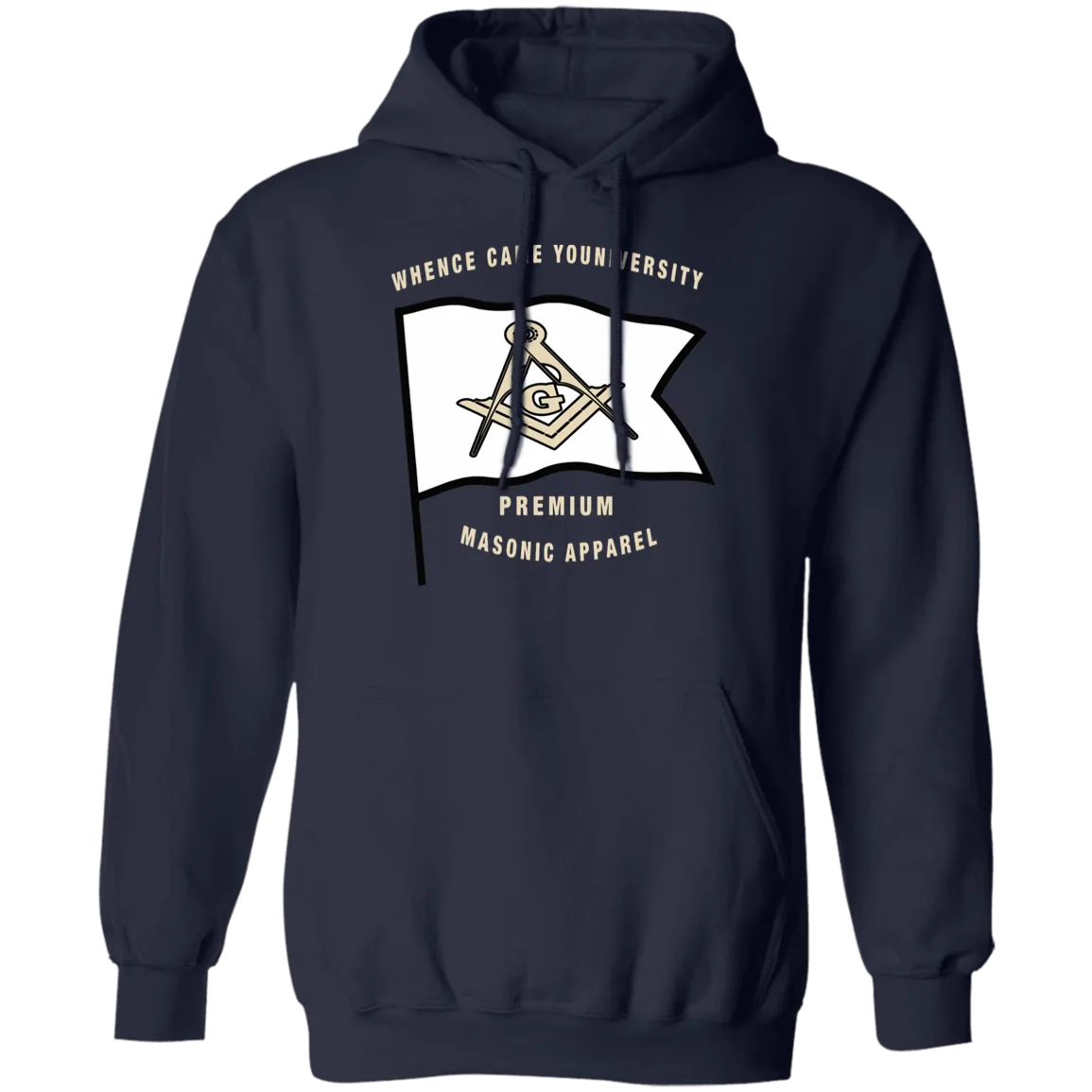 Premium Masonic Apparel Pullover Hoodie (white flag)