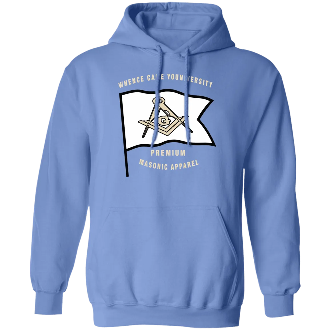 Premium Masonic Apparel Pullover Hoodie (white flag)