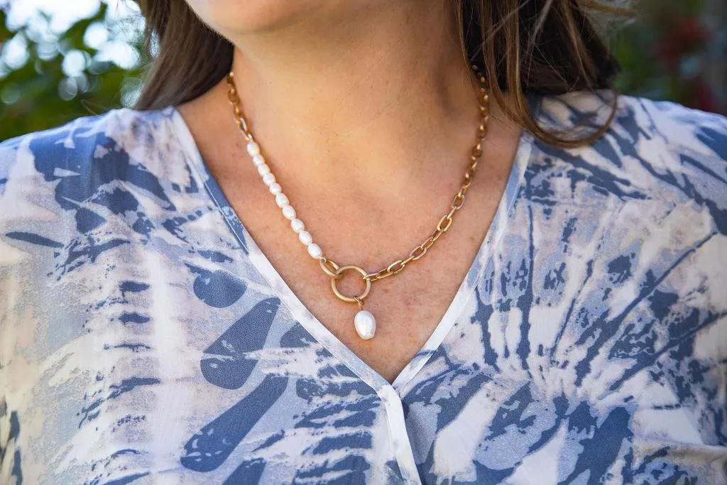 Raw Pearl Necklace