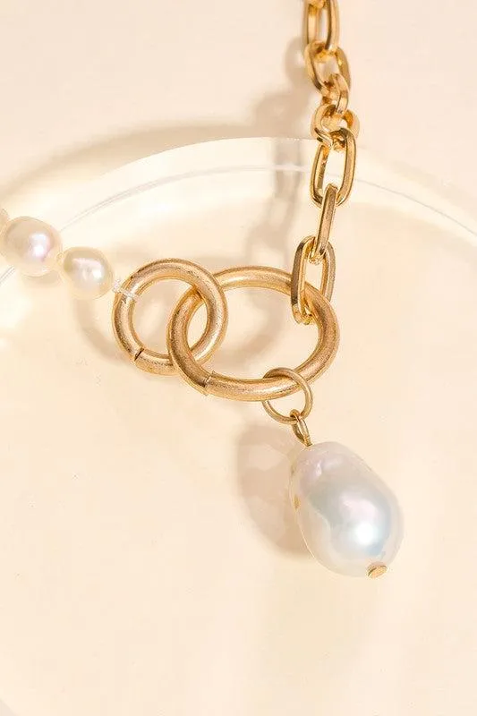 Raw Pearl Necklace