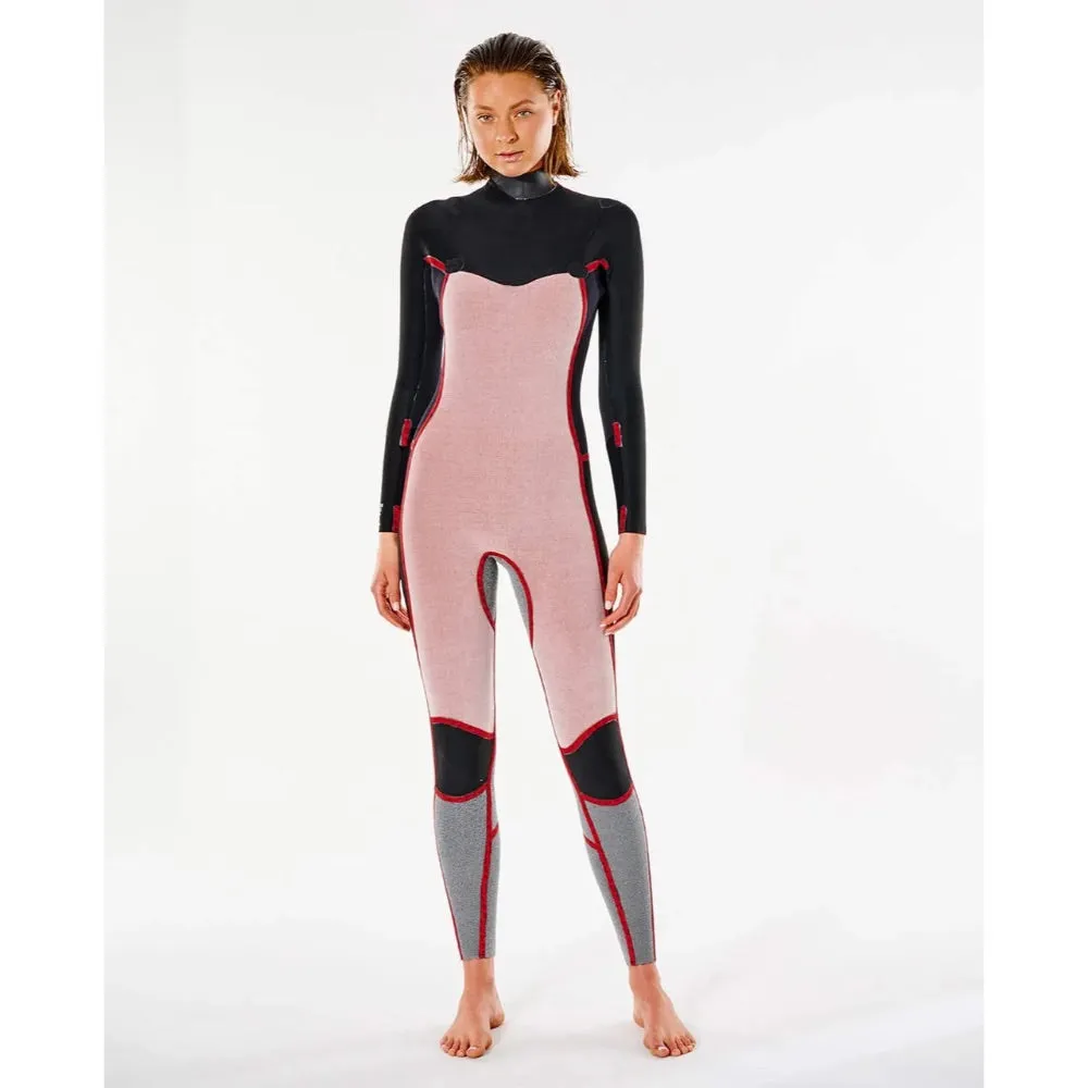 RIP CURL WMS DAWN PATROL 4/3 CHEST ZIP CHARCOAL