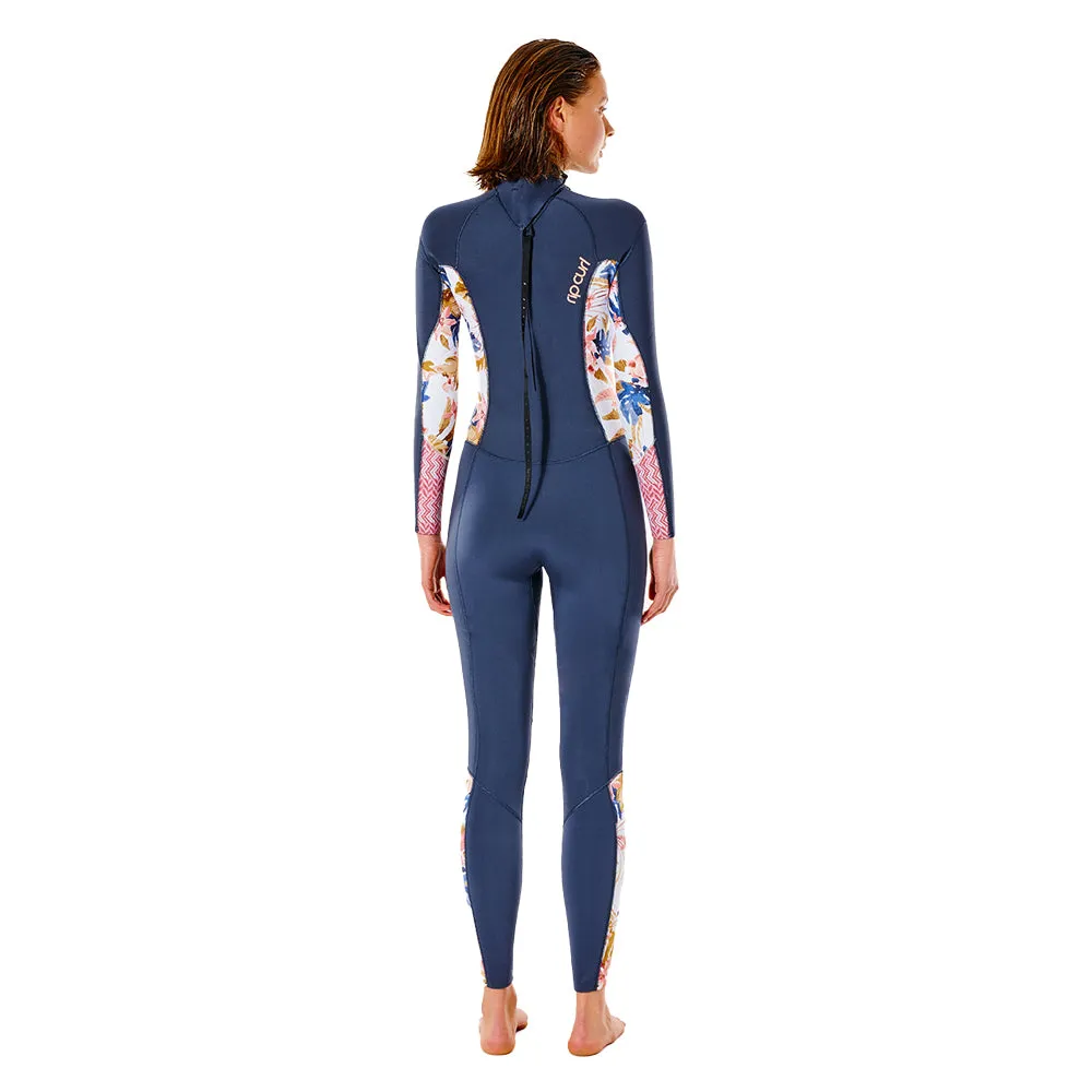Rip Curl Womens Dawn Patrol 4/3mm Back Zip Wetsuit  - Slate Rose
