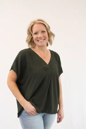 RITA DEEP V-NECK BLOUSE