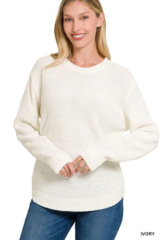 ROUND NECK BASIC SWEATER