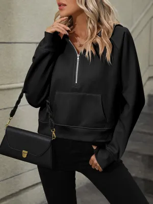 Scout Raglan Sleeve Zip-Up Hoodie with Pocket