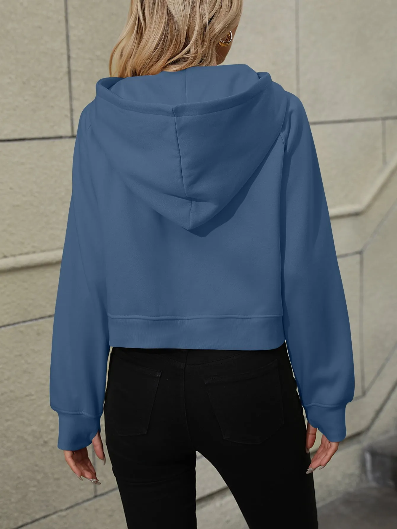 Scout Raglan Sleeve Zip-Up Hoodie with Pocket