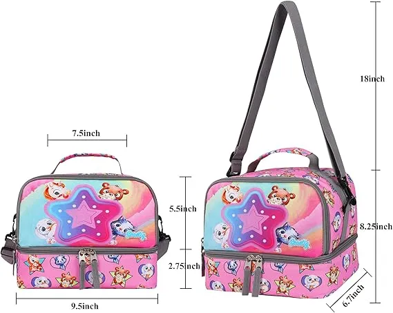 Seastig Pink Best Friend Double Handle Rolling Backpack