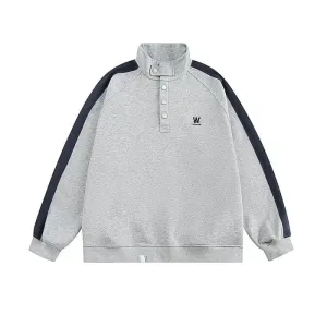 Side Stripe Half-Zip Pocket Sweatshirt