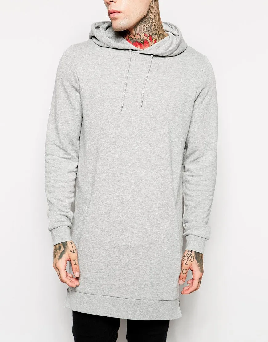 SIDE ZIPPER LONG SWEATSHIRT