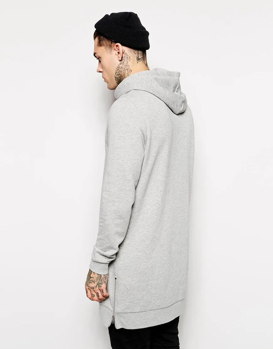 SIDE ZIPPER LONG SWEATSHIRT