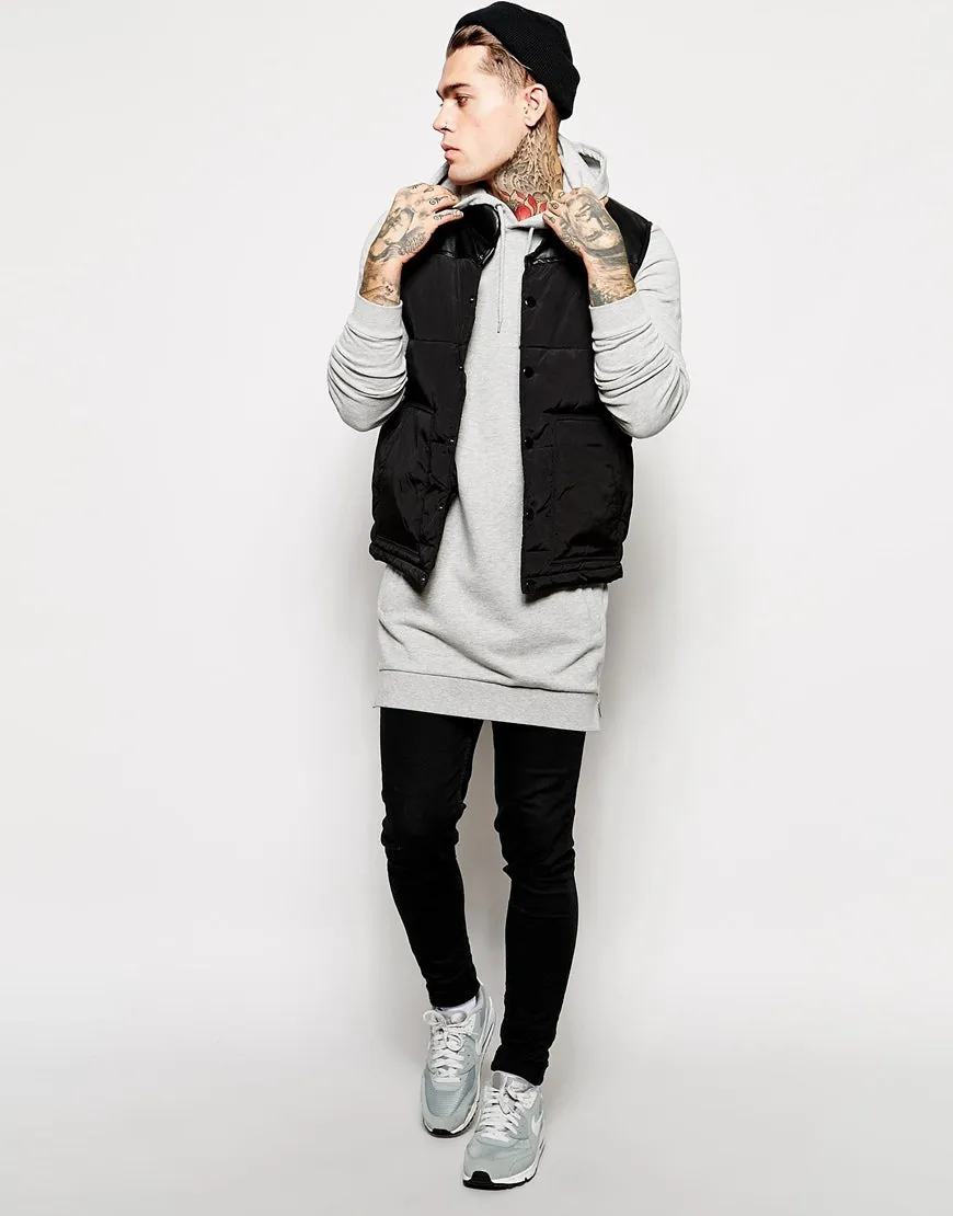 SIDE ZIPPER LONG SWEATSHIRT