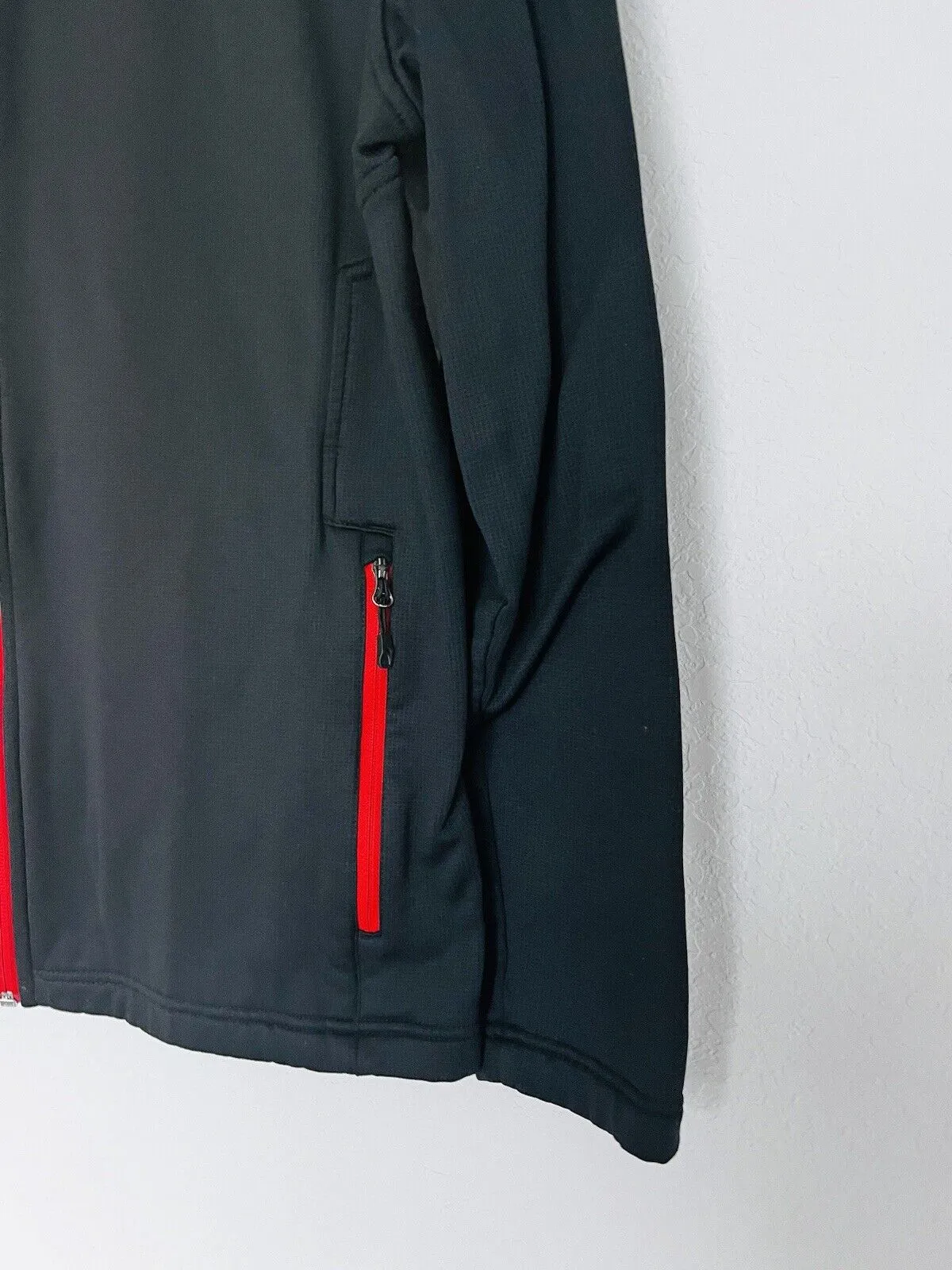 Spyder Mens Black HydroWeb Waterproof Sz M Zip Front Soft Shell Hooded Jacket