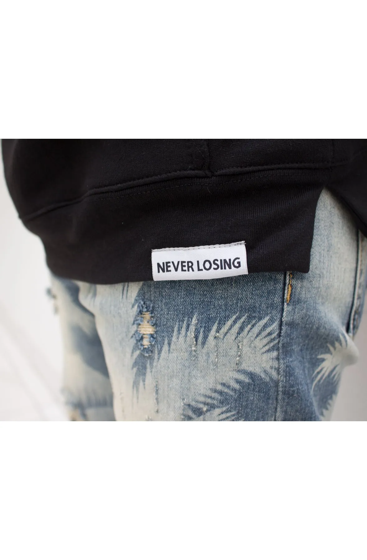 Stay Winning Black Script Cordless Hoodie