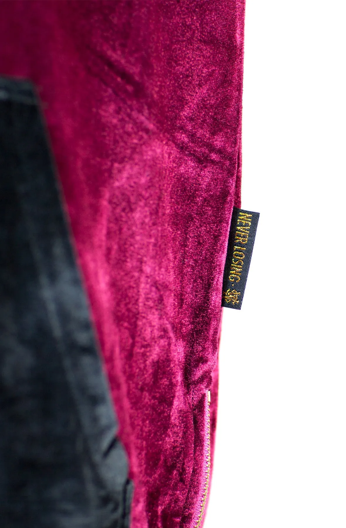 Stay Winning Embroidered Velour Maroon Hoodie