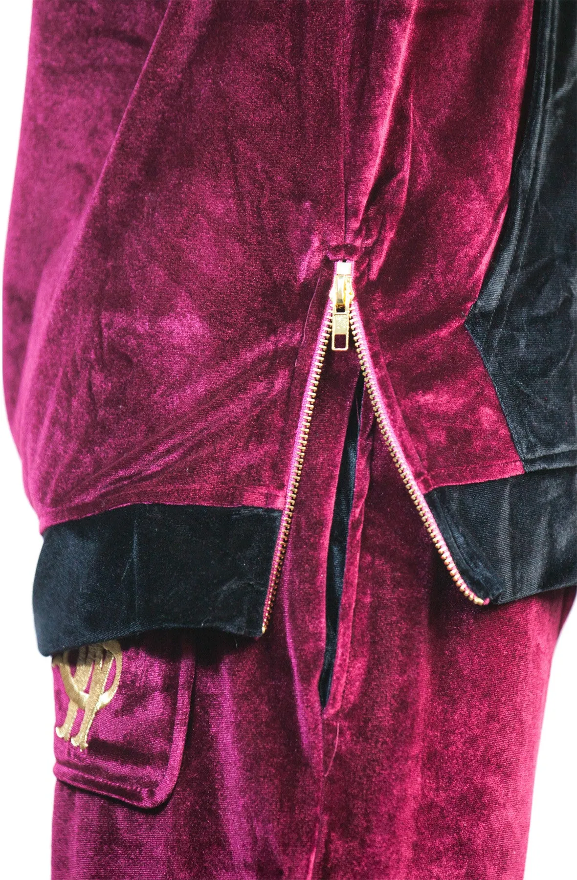 Stay Winning Embroidered Velour Maroon Hoodie