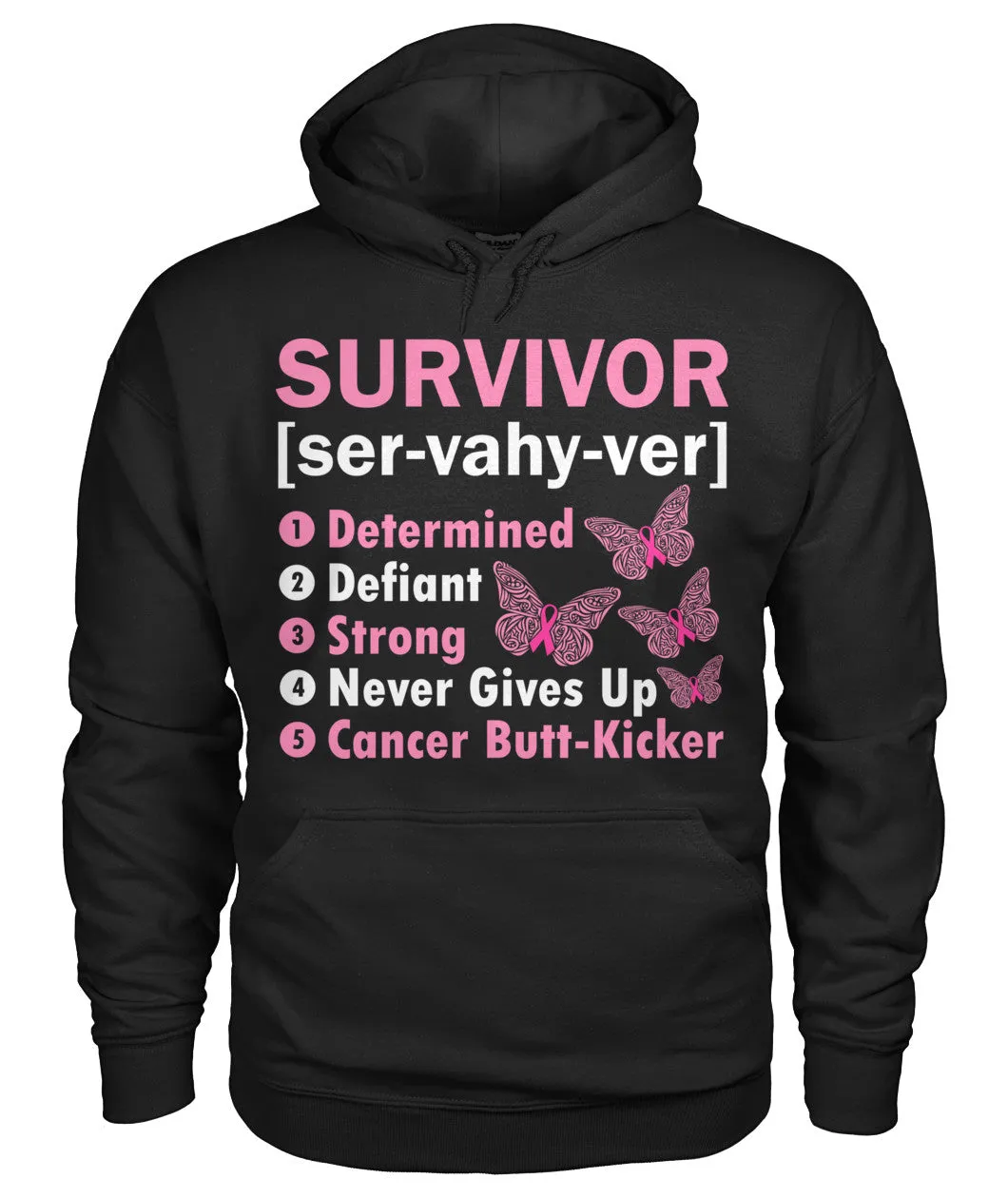 Survivor Determined Defiant Hoodies and Sweatshirts