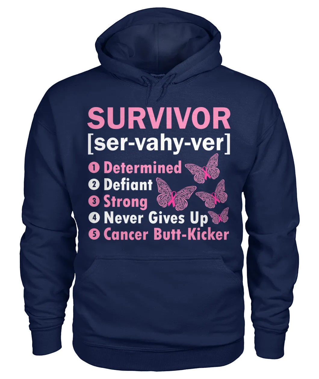 Survivor Determined Defiant Hoodies and Sweatshirts