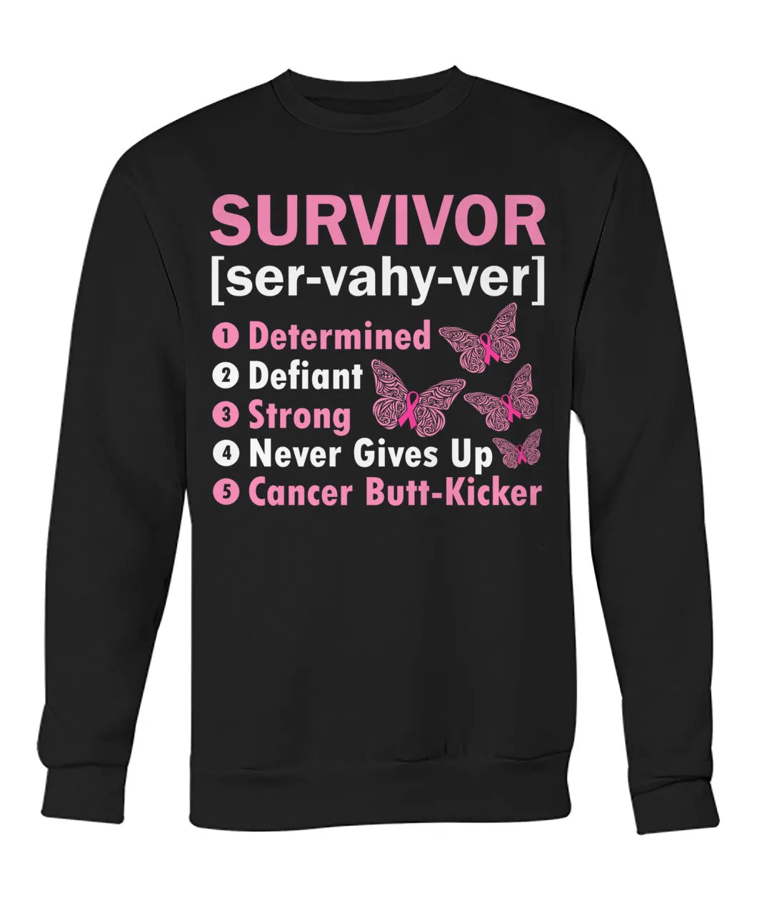 Survivor Determined Defiant Hoodies and Sweatshirts