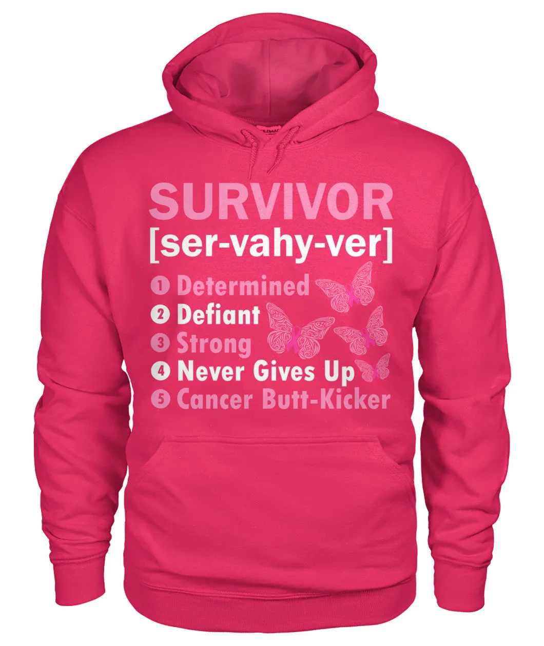 Survivor Determined Defiant Hoodies and Sweatshirts