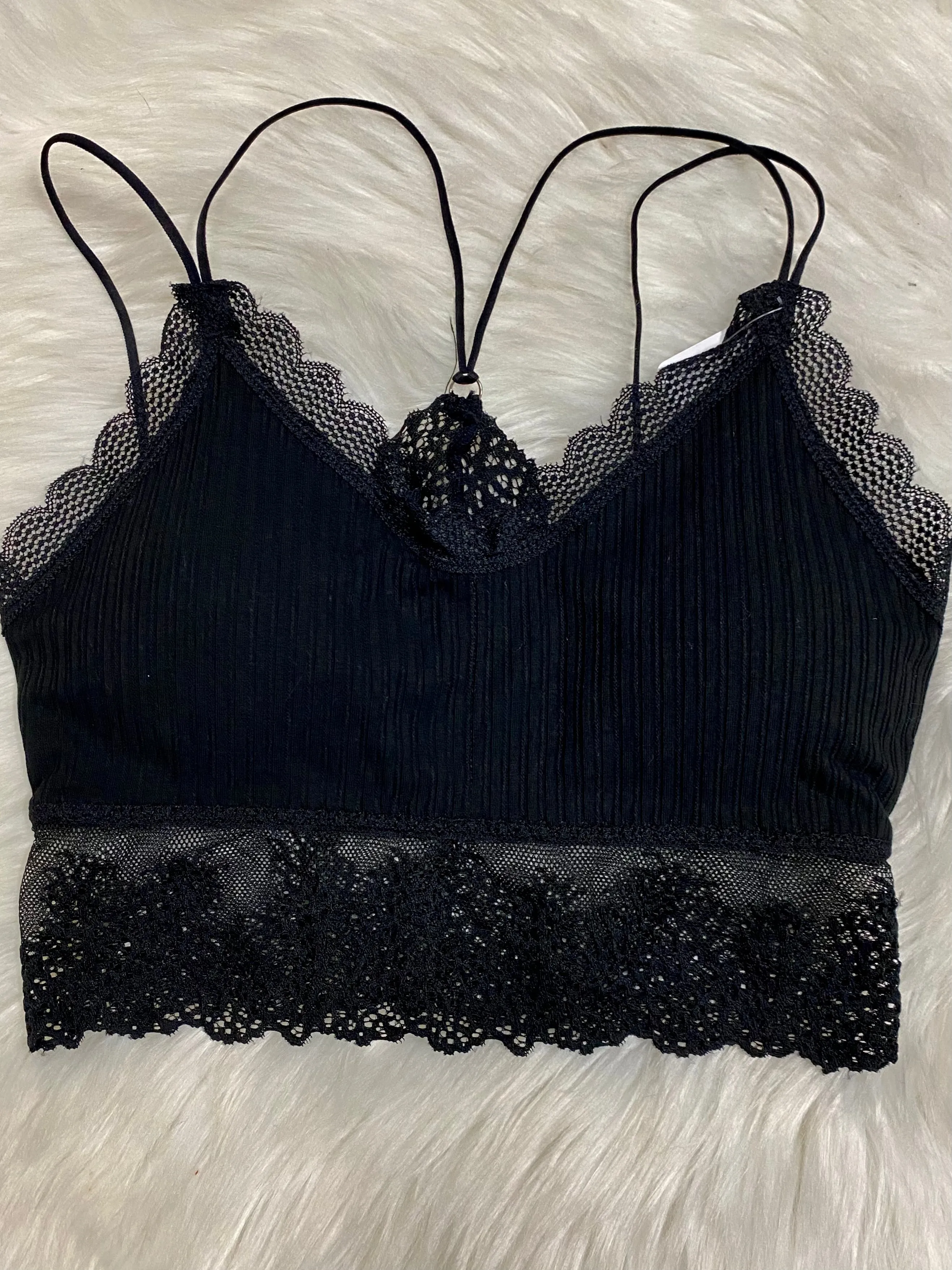 Sweetheart Silhouette Bralette — Black