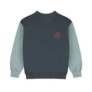 SWVN-V-NECK SWEATSHIRT BONMOT -Navy