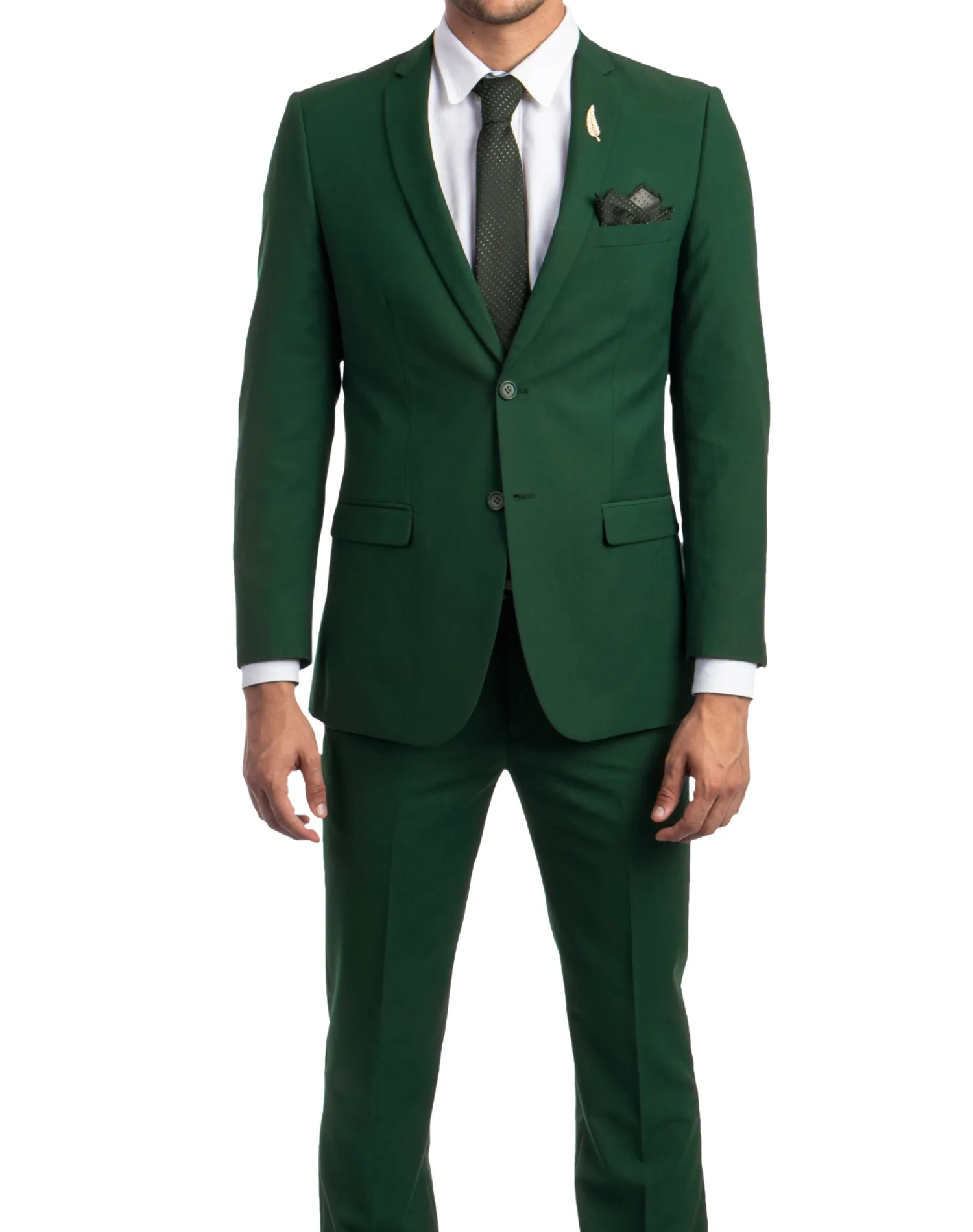 Tazzio Solid Slim Fit Suit - Green