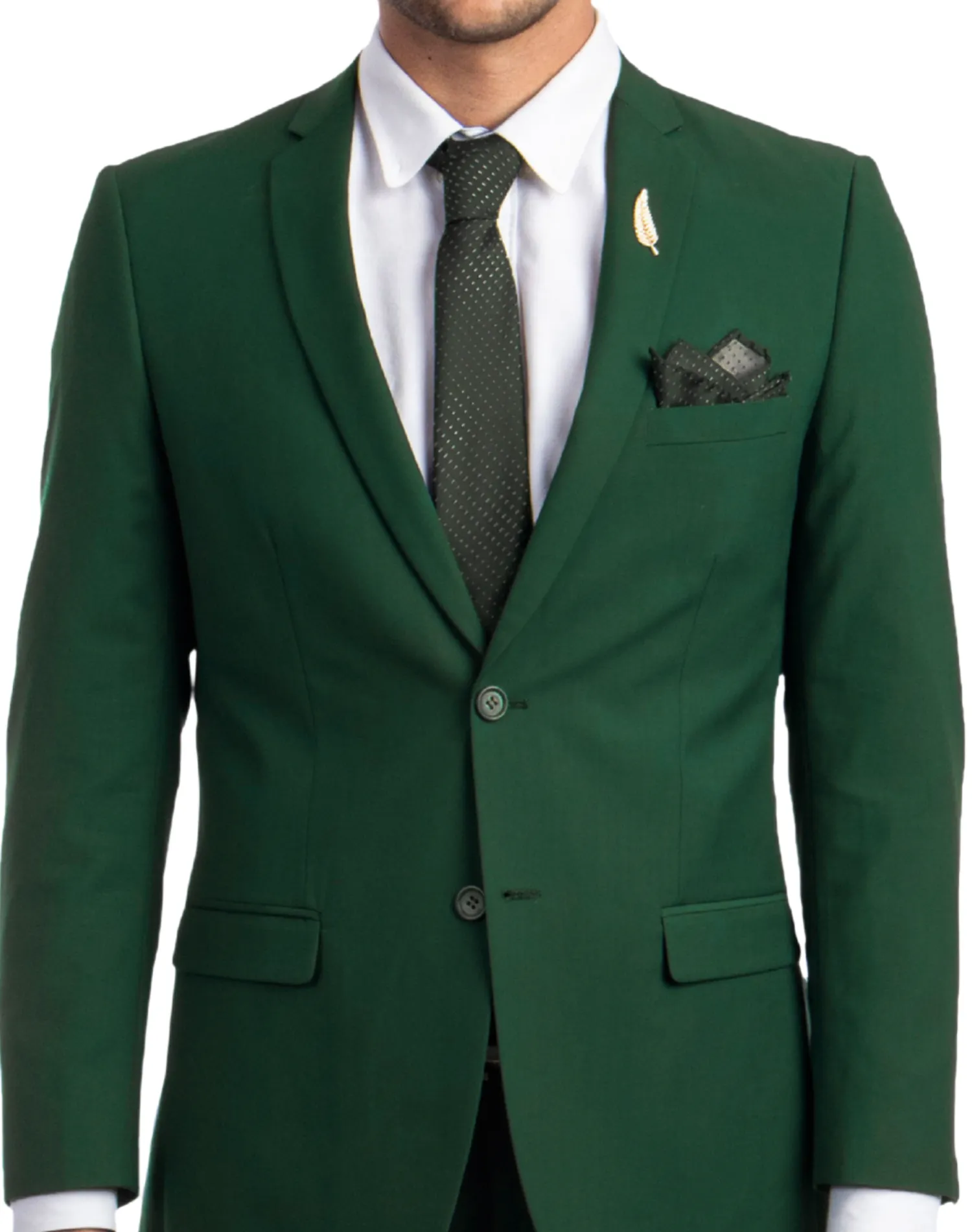 Tazzio Solid Slim Fit Suit - Green