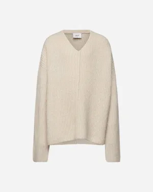 Teen Define V-Neck Knit - Lt. Snow Melange