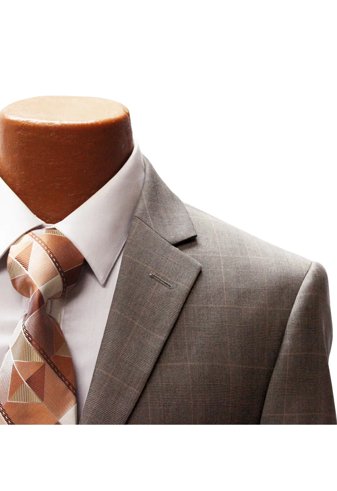 Top Lapel Khaki Vintage Modern Fit Suit