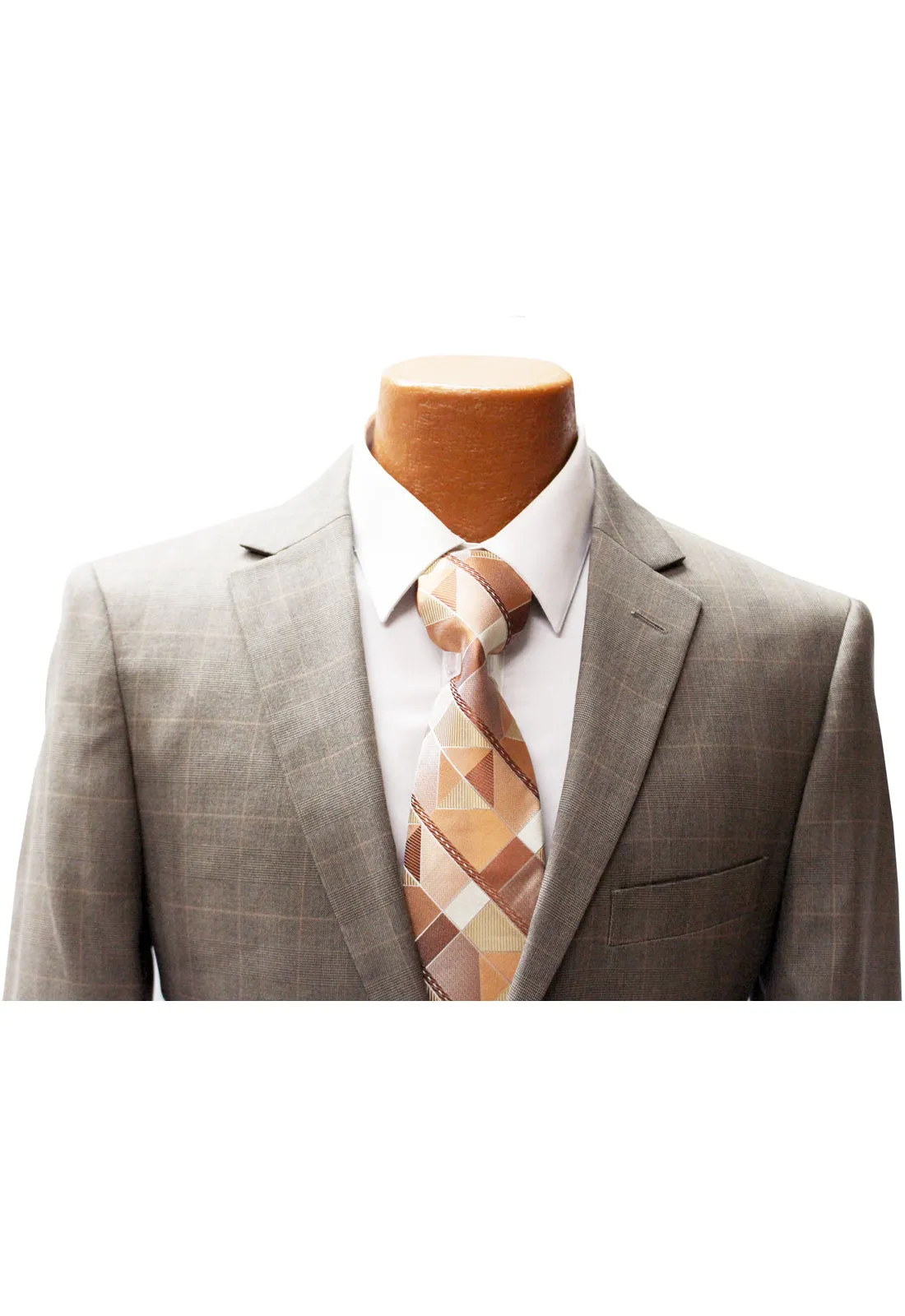 Top Lapel Khaki Vintage Modern Fit Suit