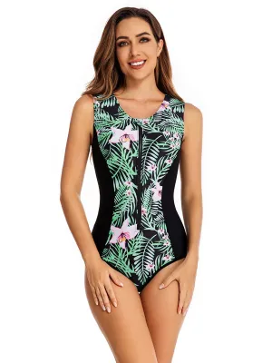 Tropical Women One Piece Surf Bathing Suits