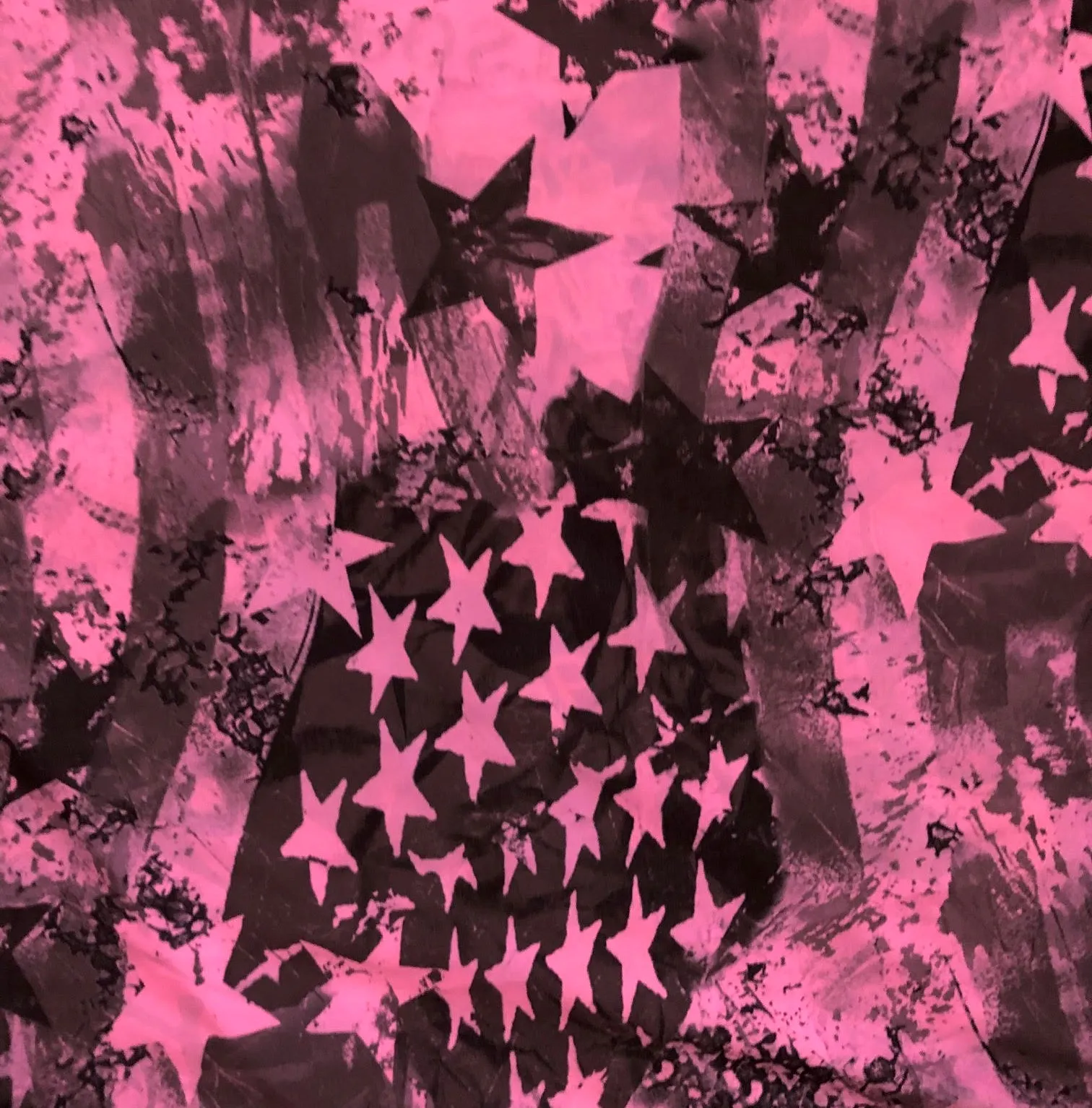 V NECK SPAGHETTI STRAP TOP PINK GRAFFITI/PINK STARS