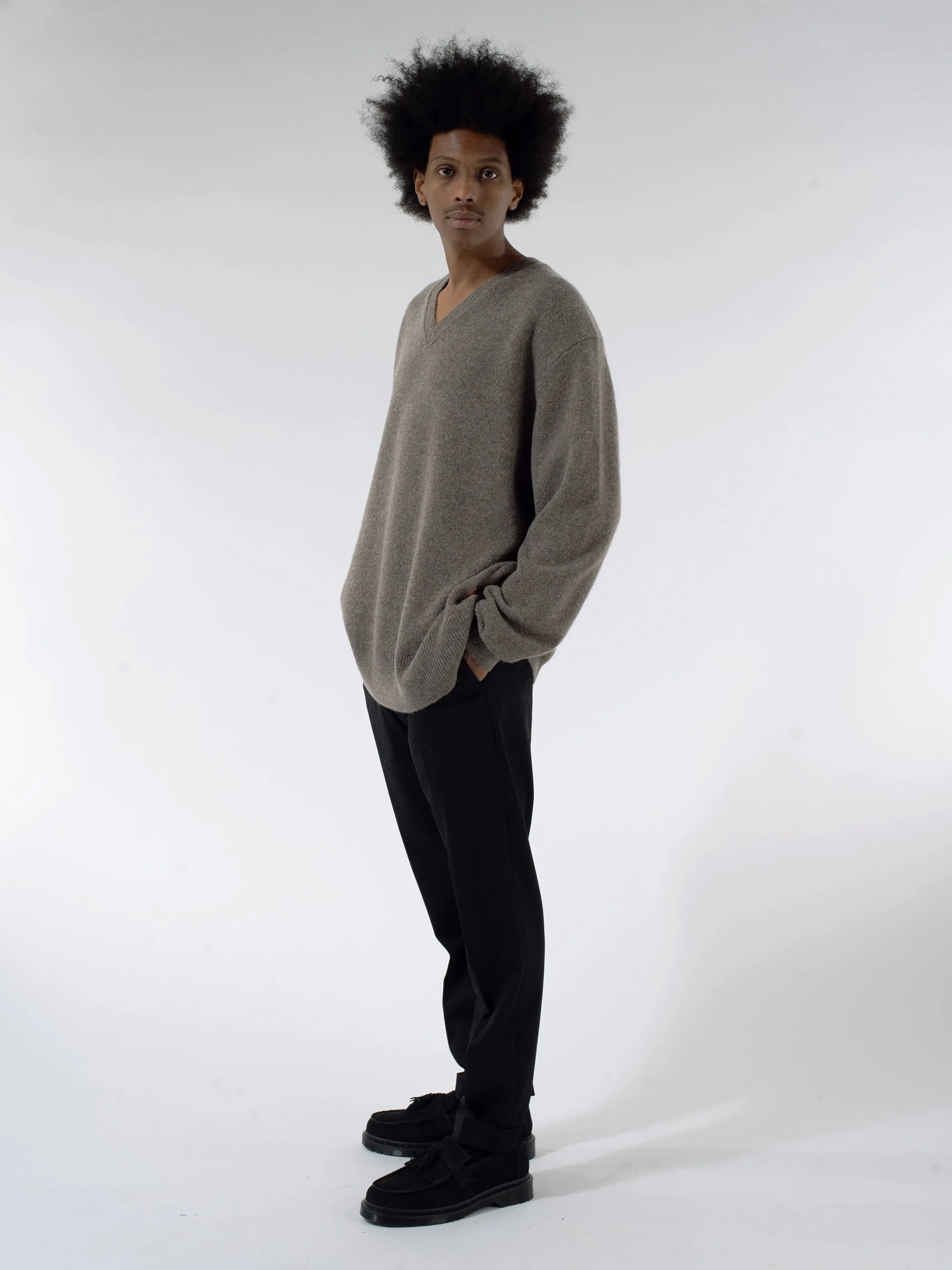 V-Neck Wool Cashmere Jumper