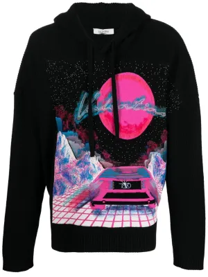 Valentino Virtual Runner knitted hoodie