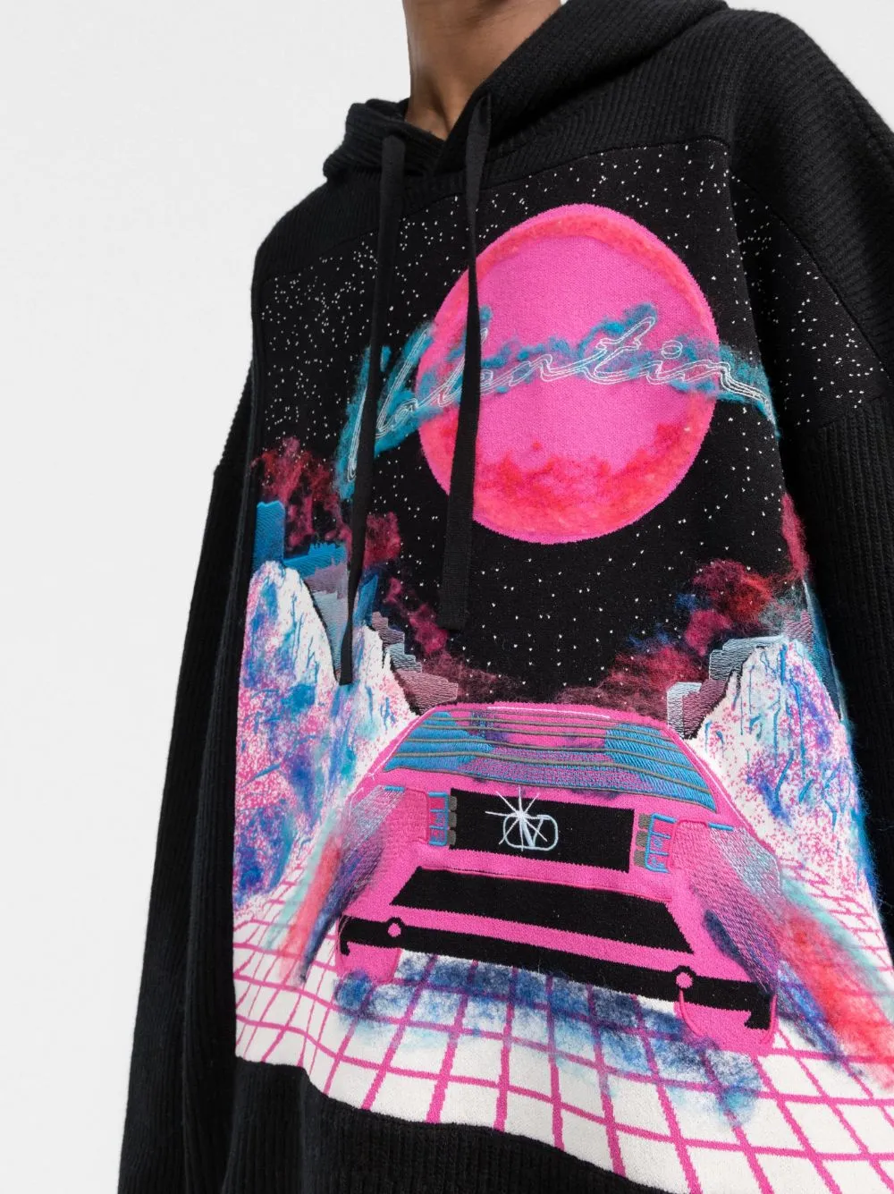Valentino Virtual Runner knitted hoodie