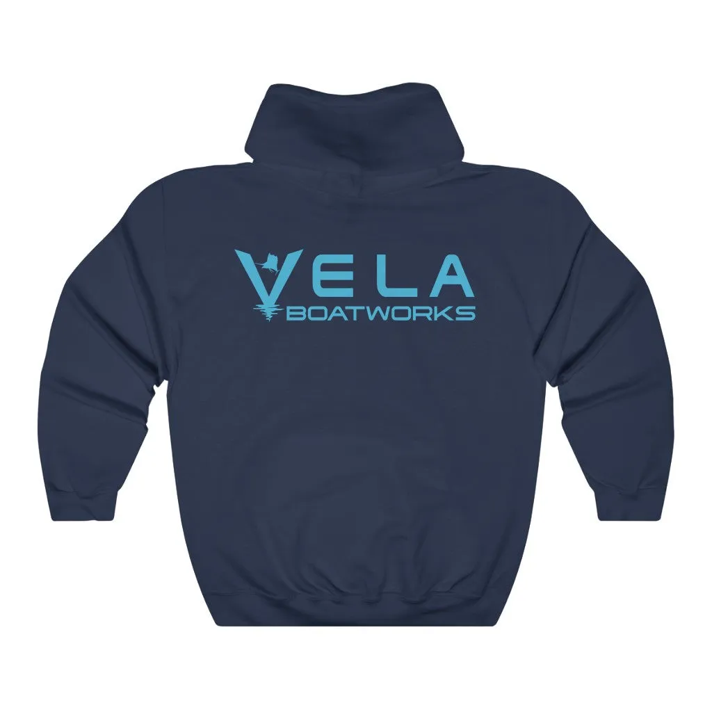Vela Blue Logo Unisex Heavy Blend™ Hooded Sweatshirt