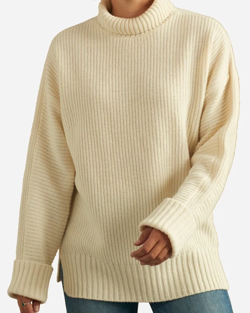 Vigga Knitted T-Neck - Off White