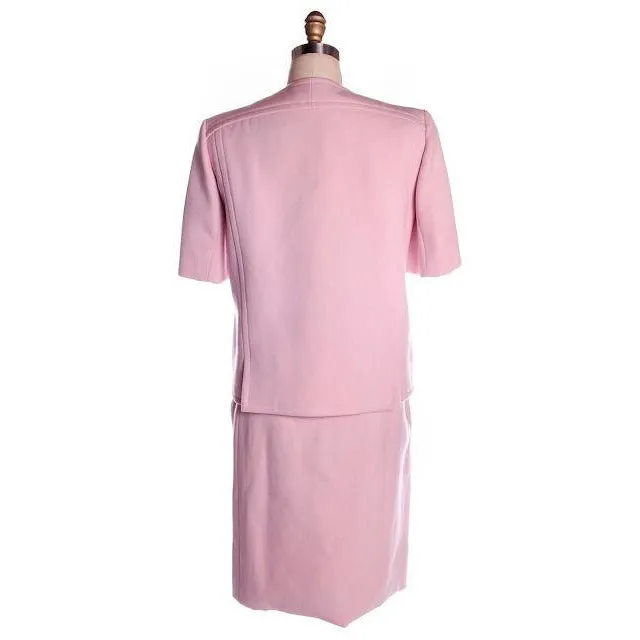 Vintage Pink Wool Suit Ben Zuckerman 1960's SZ 4