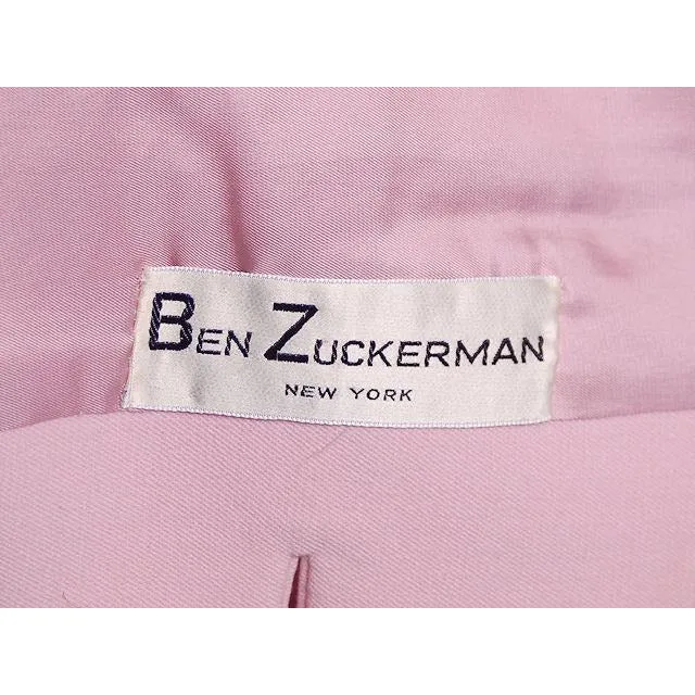 Vintage Pink Wool Suit Ben Zuckerman 1960's SZ 4