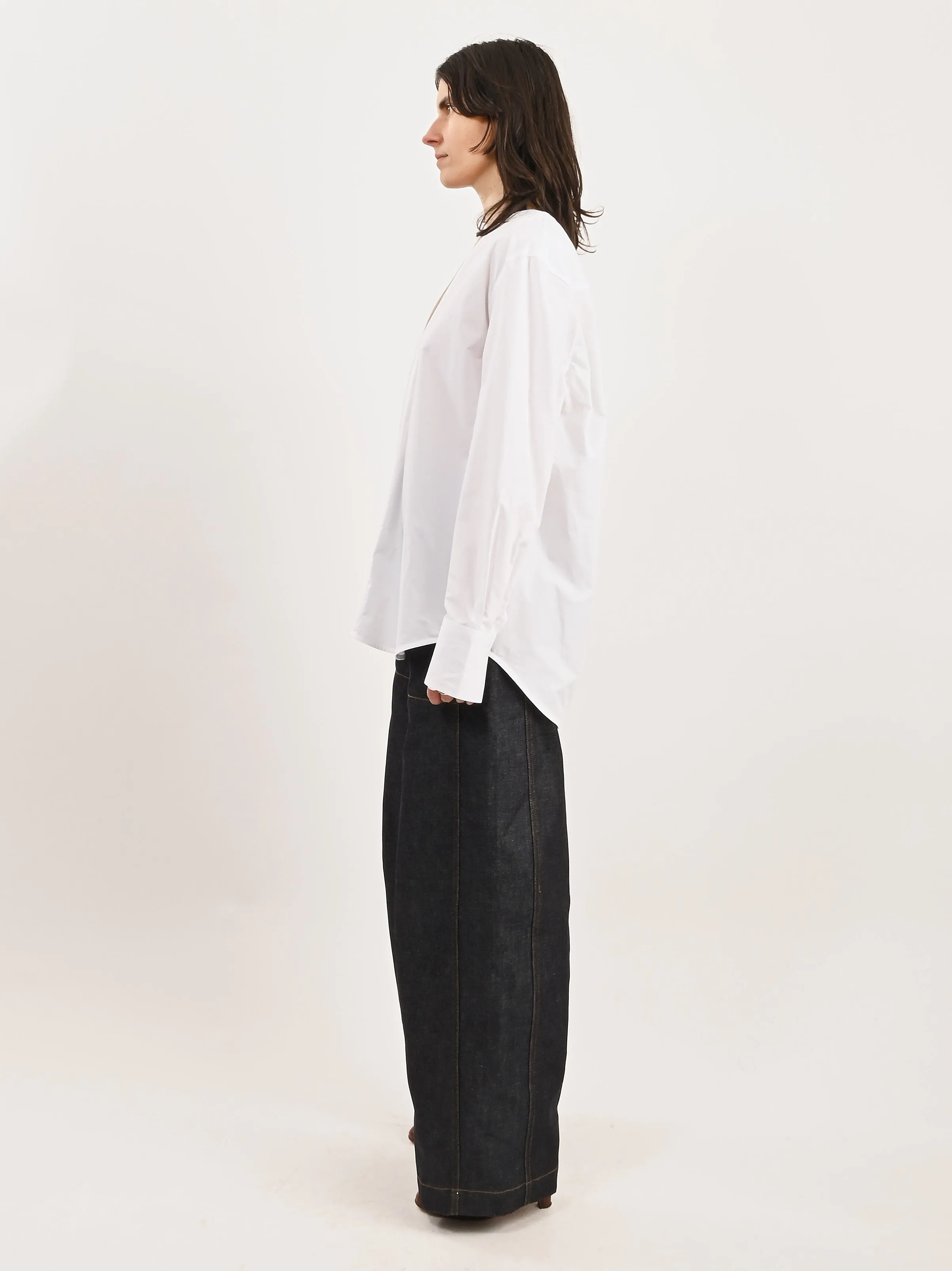 White V-Neck Shirt