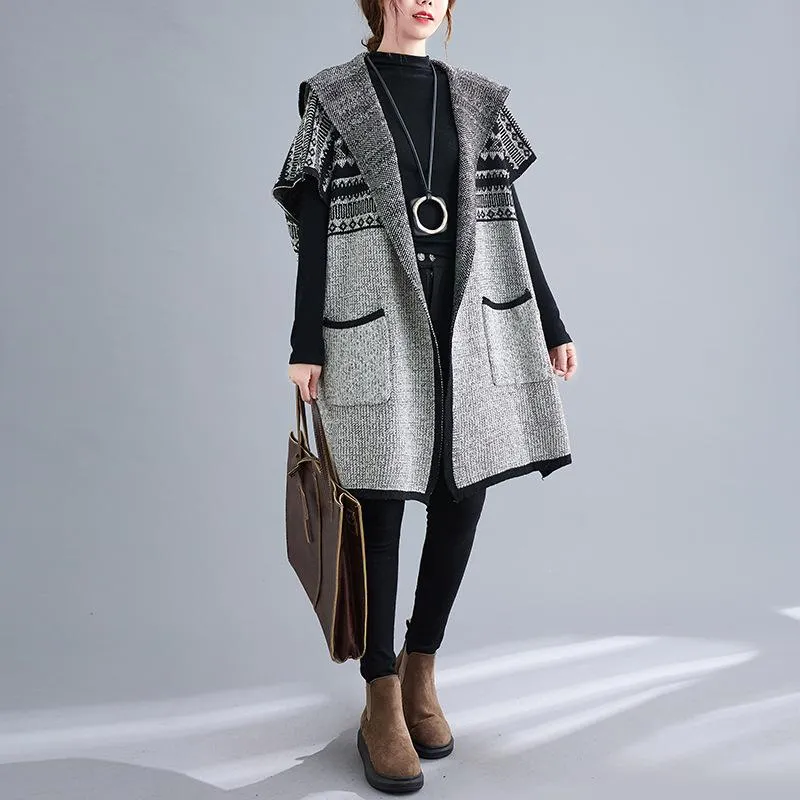 Women Knitting Cardigan Hoodies Sweaters