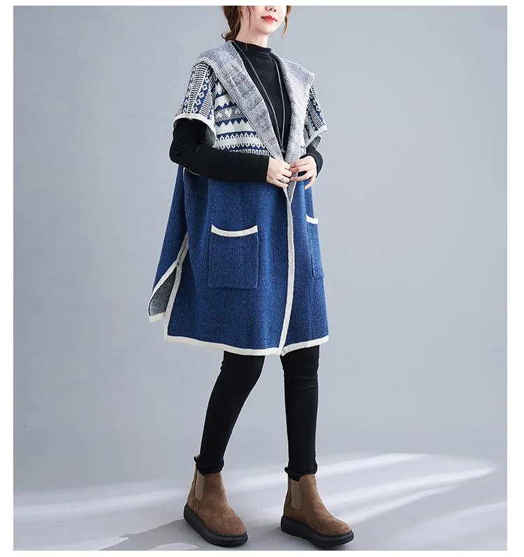 Women Knitting Cardigan Hoodies Sweaters