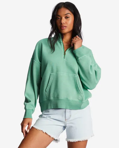 Women's Lazy Mornings Half-Zip Pullover Sweatshirt