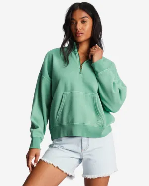 Women's Lazy Mornings Half-Zip Pullover Sweatshirt