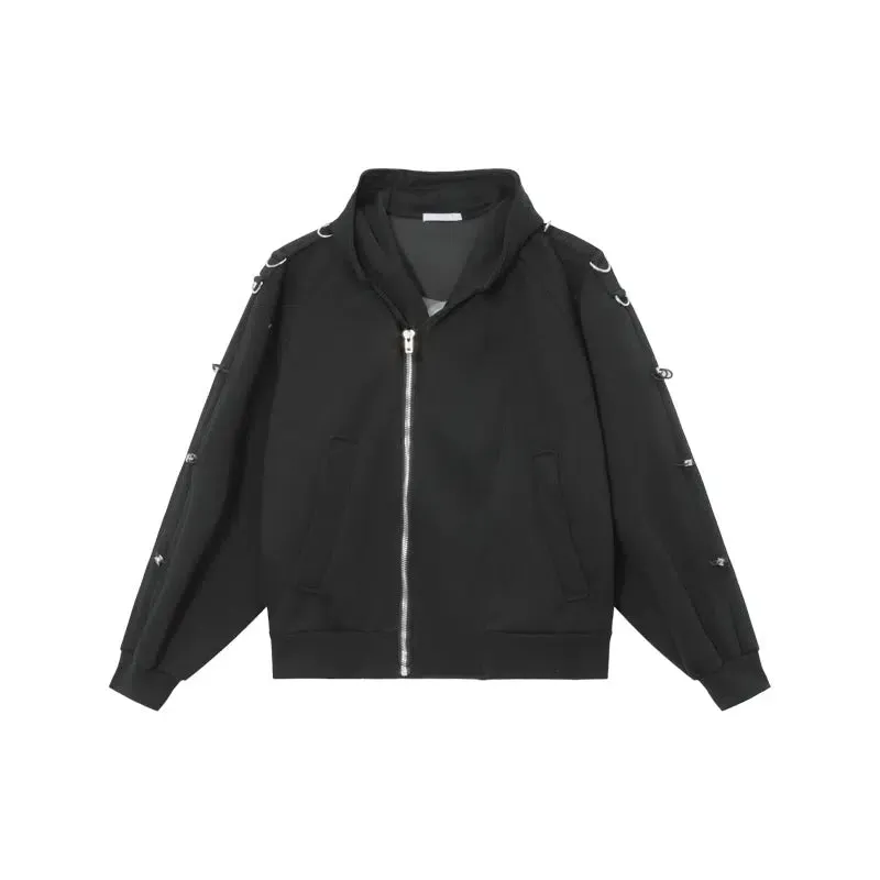 Zip Hooded Jacket Track Pants Set