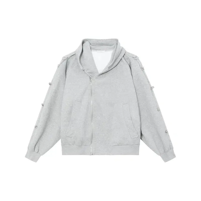 Zip Hooded Jacket Track Pants Set